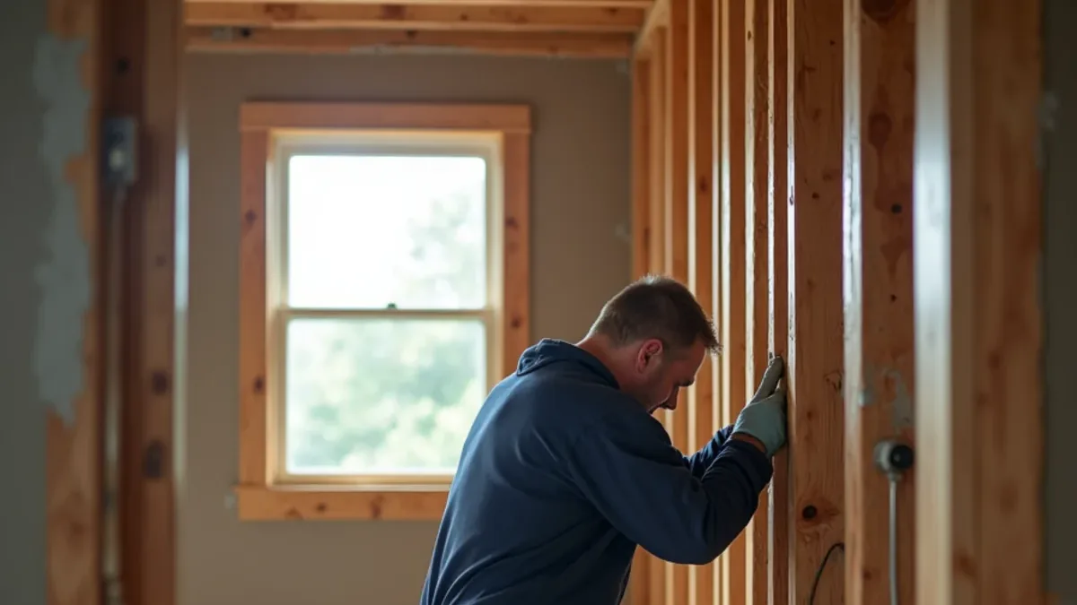 Plumbing rough-in during a bathroom remodel in an Ooltewah, TN home
