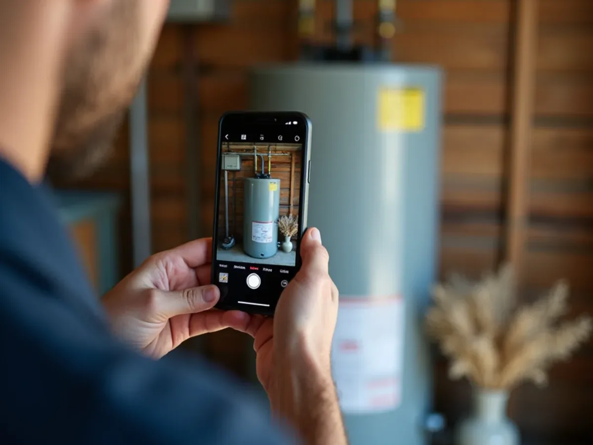 Checking a water heater serial number to determine its age