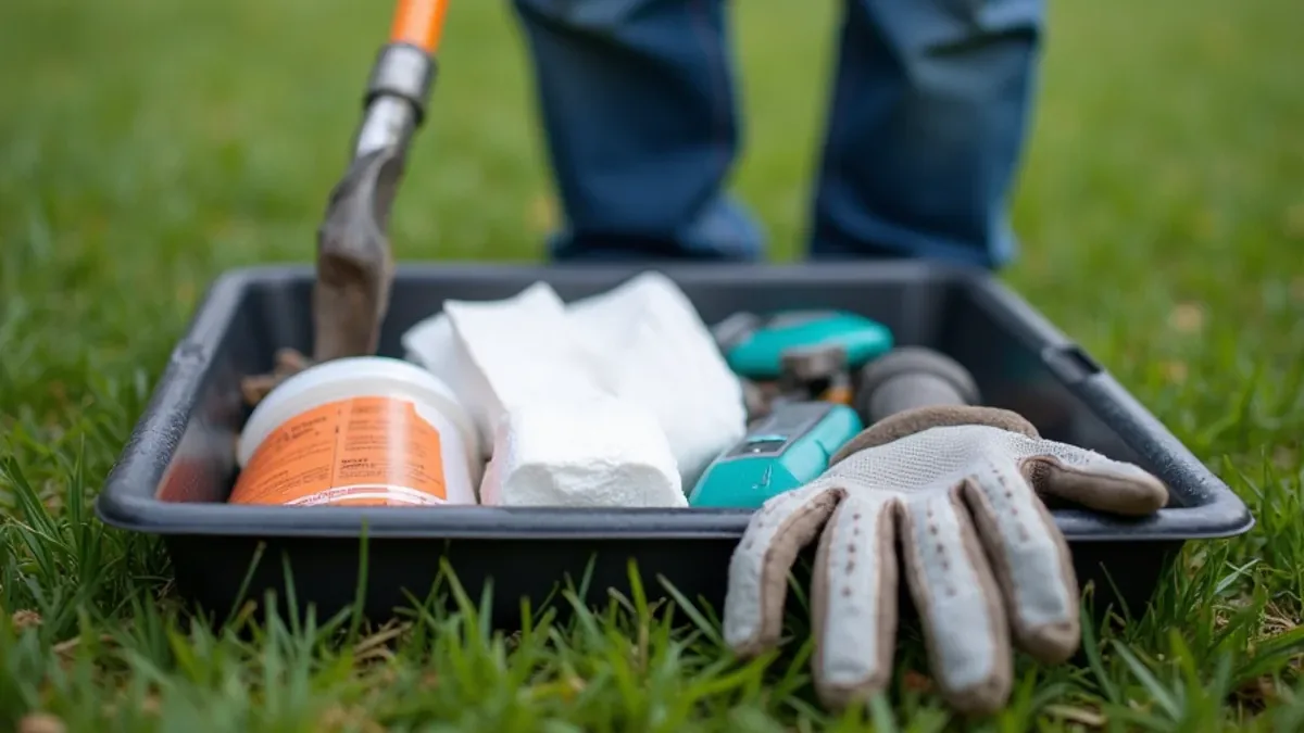 Wipes and household items pulled from a clogged septic tank inlet