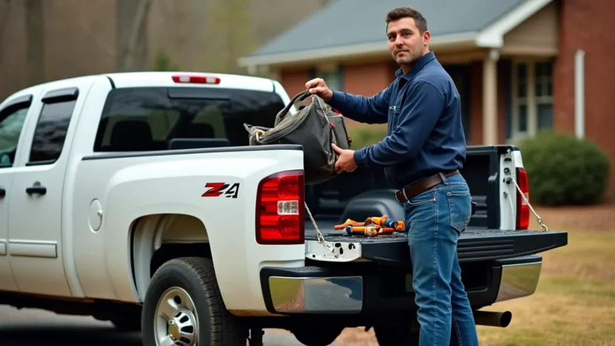 Septic service at a rural property in unincorporated Catoosa County, GA