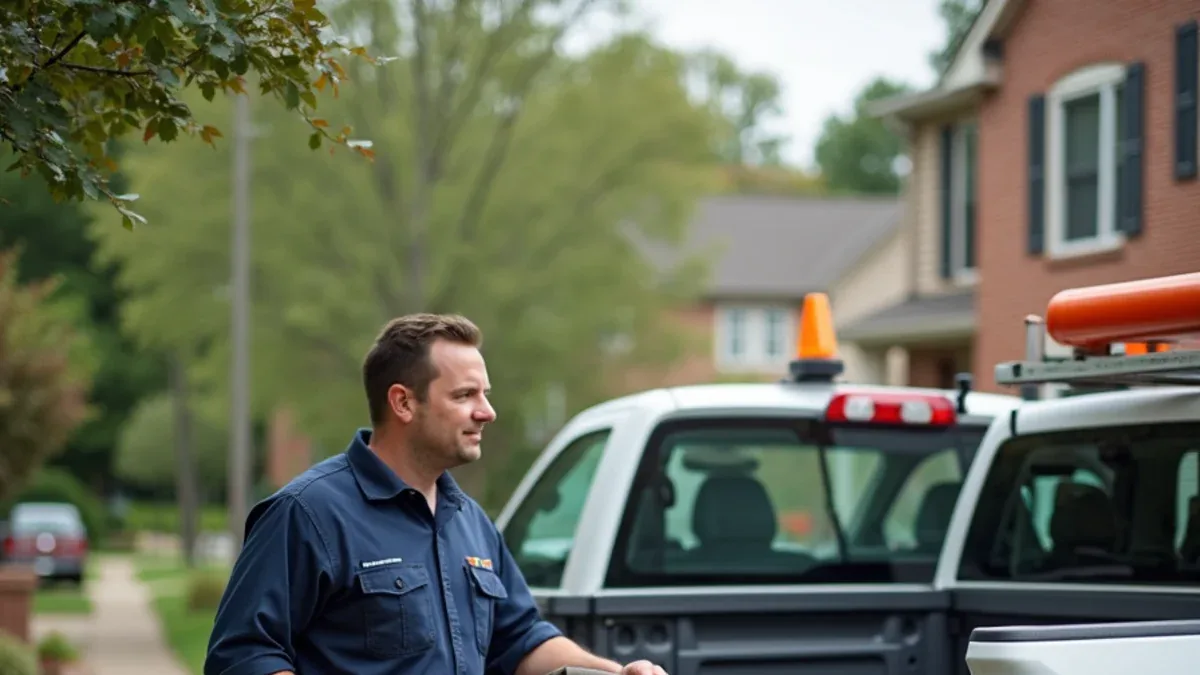 Plumber servicing an older home in a historic Chattanooga, TN neighborhood