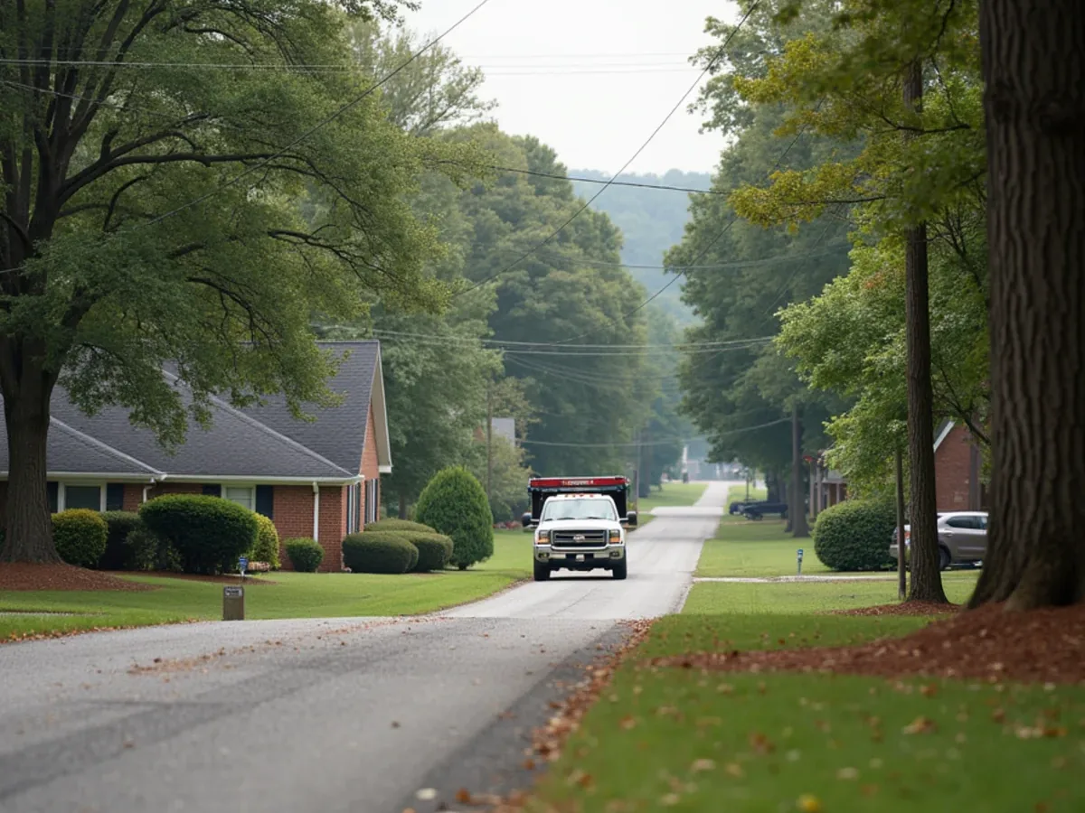 Rural property and surrounding countryside in Chickamauga, GA, Walker County