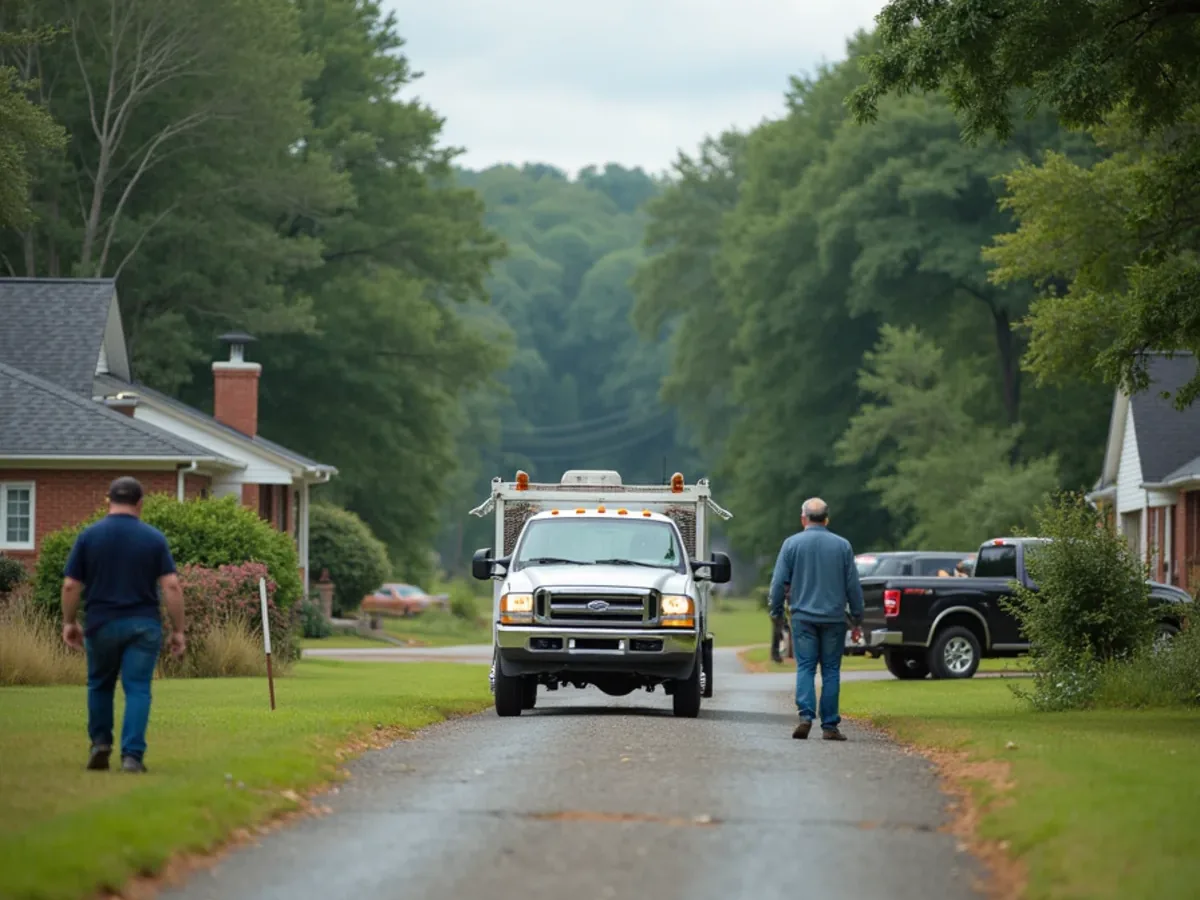 Rural property and surrounding countryside in Dalton, GA, Whitfield County