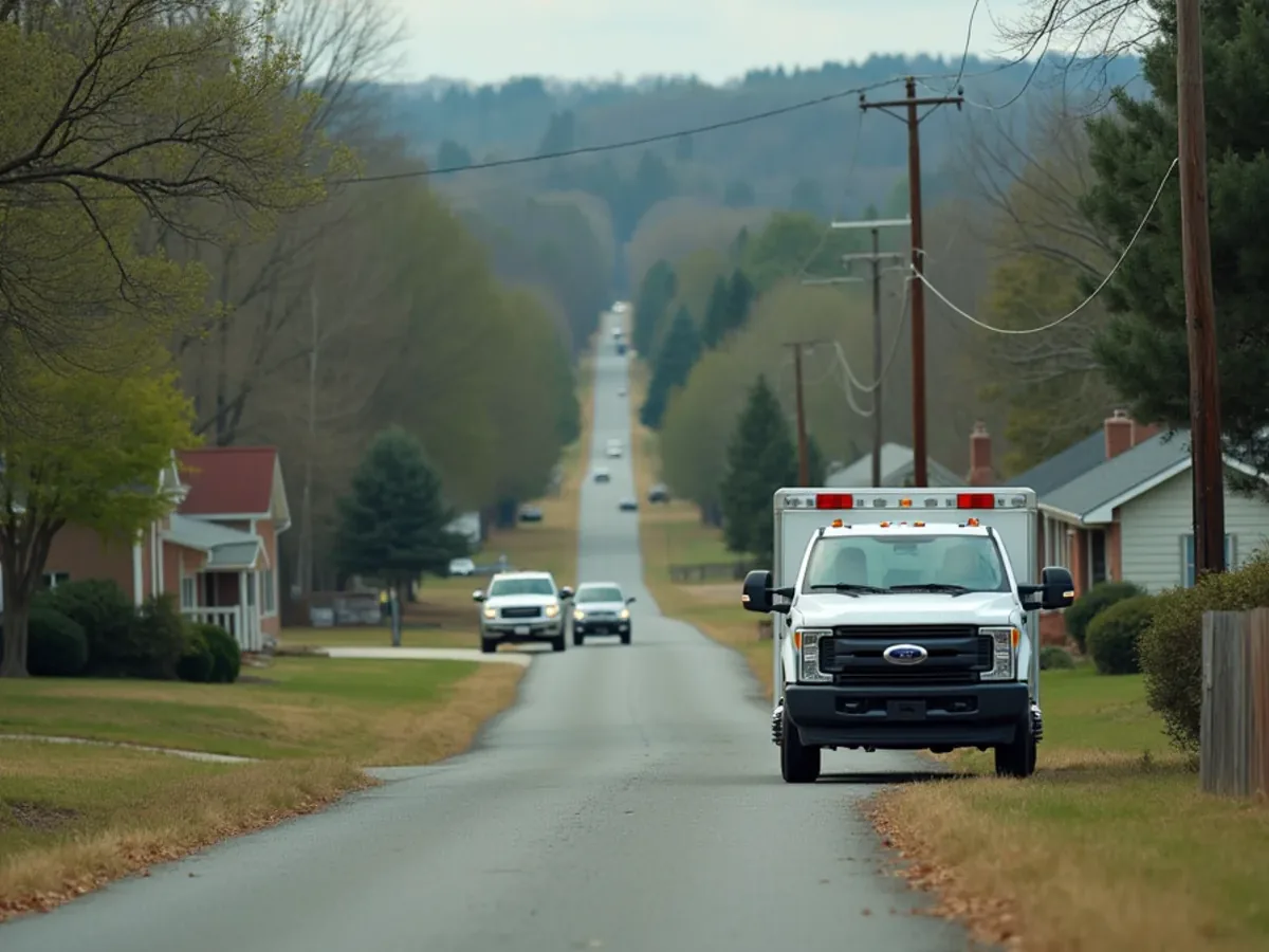Rural property and surrounding countryside in Evensville, TN, Rhea County
