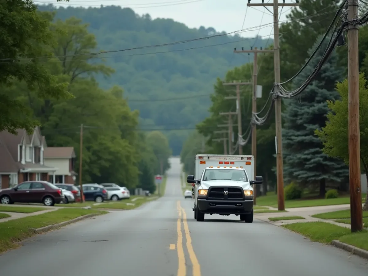 Residential street and typical housing in Lookout Mountain, TN served by Perfect Service Plumbing and Septic