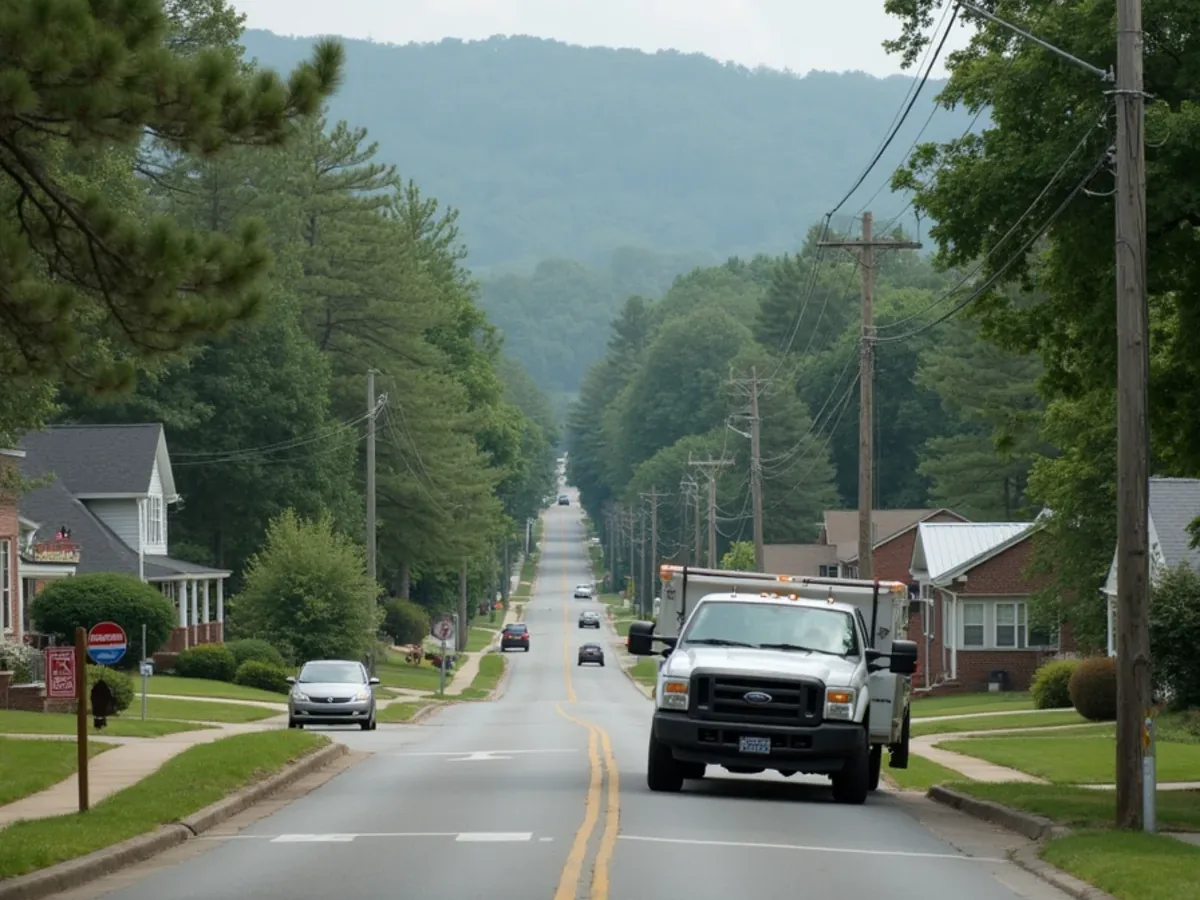 Rural property and surrounding countryside in Monteagle, TN, Grundy County