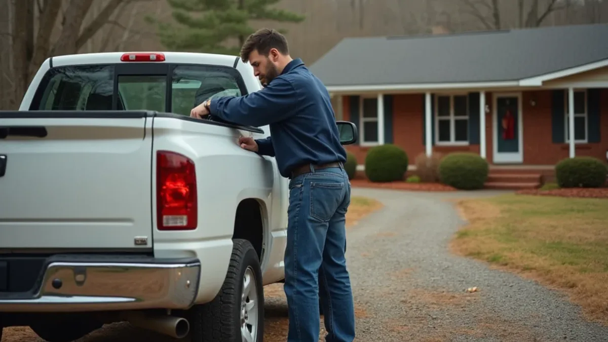 Septic system service at a property below Rocky Face Ridge in Whitfield County, GA