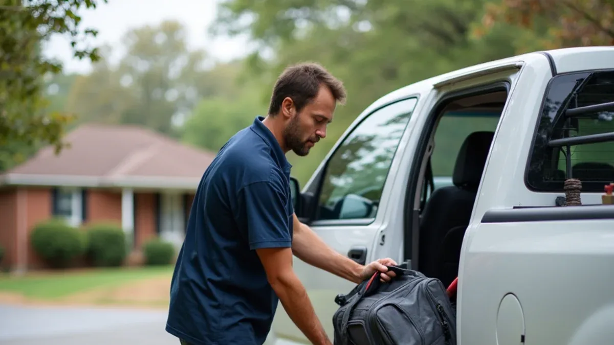 Plumbing and septic service at a hillside home in Soddy-Daisy, TN