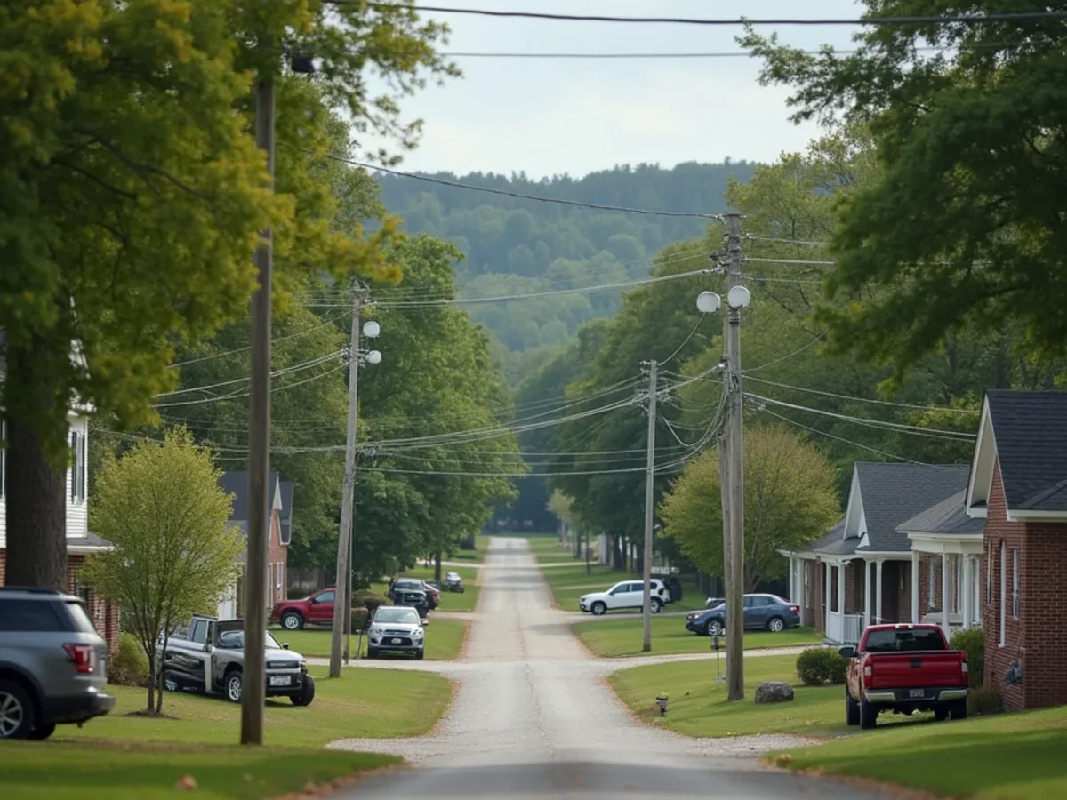 Rural property and surrounding countryside in Spring City, TN, Rhea County