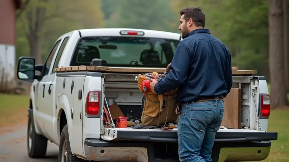 Septic tank service at a residential property in Varnell, Whitfield County, GA