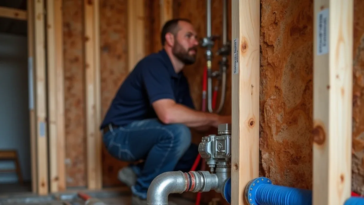 New PEX water supply lines installed during a whole-house repipe in Ooltewah, TN