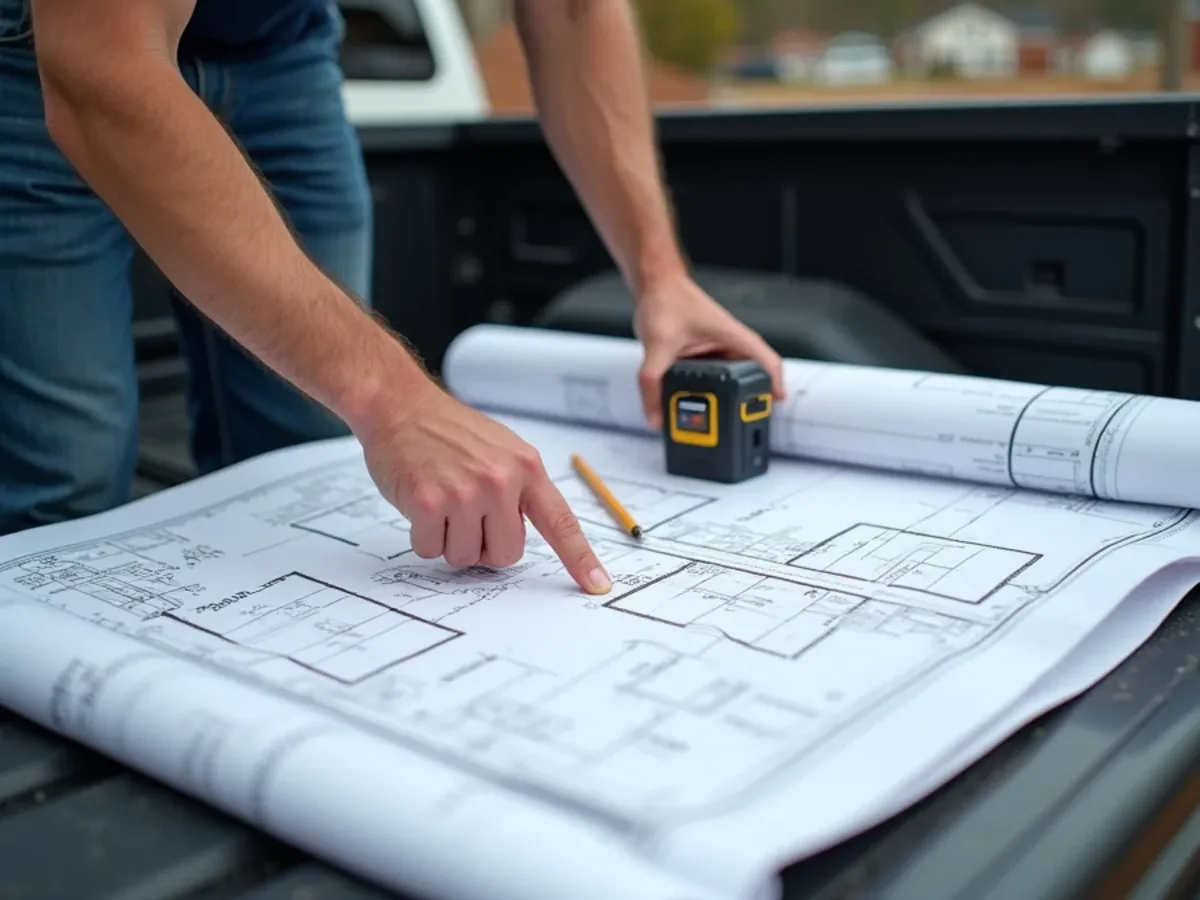 House plans being reviewed to establish septic design flow by bedroom count