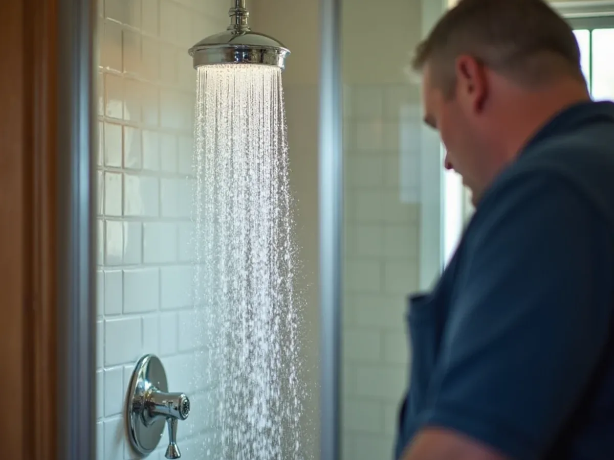 Weak shower flow caused by pressure loss from a hidden leak