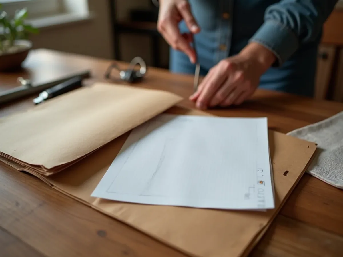 Homeowner searching an empty folder for septic service records